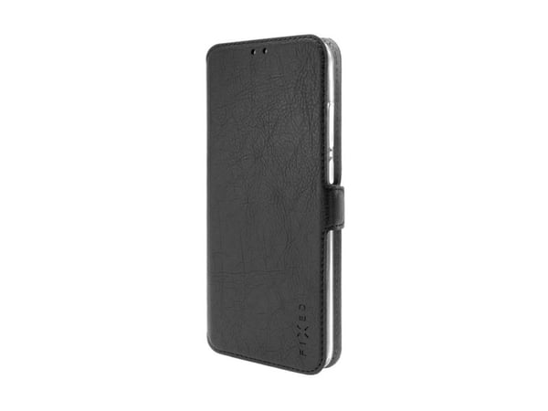 FIXED Topic - Lommebok for mobiltelefon - termoplast-polyuretan (TPU), polyuretanlær - svart - for Xiaomi Redmi 14C