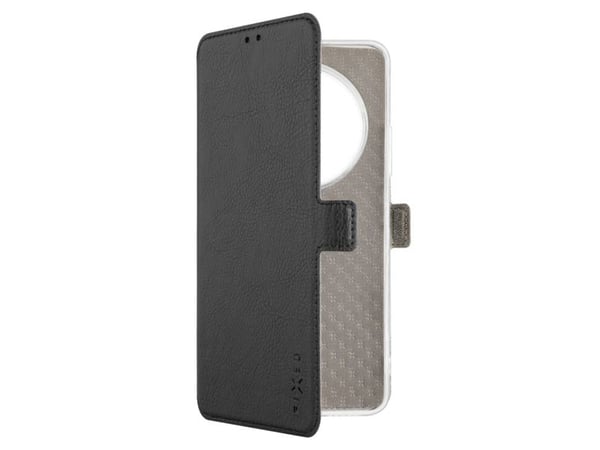 FIXED Topic - Lommebok for mobiltelefon - termoplast-polyuretan (TPU), polyuretanlær - svart - for Xiaomi Redmi 14C