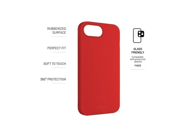 Fixed Story - Baksidedeksel for mobiltelefon - termoplast-polyuretan (TPU) - rød - for Apple iPhone 16e