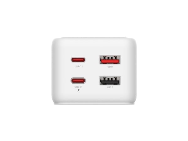 Fast lader FAST GaN III ladelist - 2xUSB-C/2xUSB, 1,5m, PD 65W, hvit - Sikkerhet garantert. Enkle avdrag. Gratis frakt fra PLN 170.