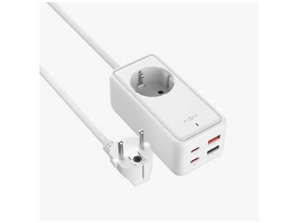 Fast lader FAST GaN III ladelist - 2xUSB-C/2xUSB, 1,5m, PD 65W, hvit - Sikkerhet garantert. Enkle avdrag. Gratis frakt fra PLN 170.