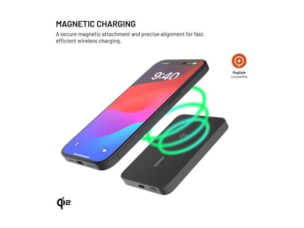 FIXED FIXZENMC-5-BK, 5000 mAh, Litium polymeeri (LiPo), Quick Charge 2.0, Langaton lataaminen, musta