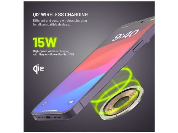 Kiinteä MagZen 5 Crystal Qi2 standardi 5000 mAh vaaleanpunainen