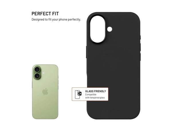 Fixed MagFlow - Baksidedeksel for mobiltelefon - MagSafe-samsvar - væskesilikon - svart - for Apple iPhone 17