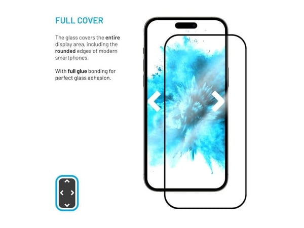 Fast skjermbeskytter | Apple | iPhone Air | Herdet glass | Svart | Fullt deksel 2,5D