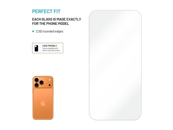 FIXED - Skjermbeskyttelse for mobiltelefon - 2.5D - glass - blank - for Apple iPhone 17 Pro Max