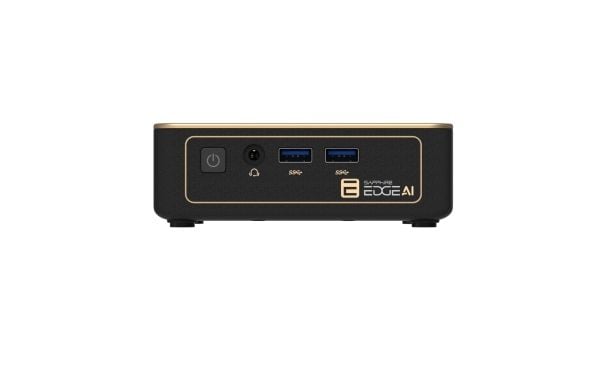 SAPPHIRE Edge AI - Barebone - mini-PC 1 x Ryzen AI 9 HX 370 / inntil 5.1 GHz - RAM 0 GB - Radeon 890M - Gigabit Ethernet, 2.5 Gigabit Ethernet - gy...