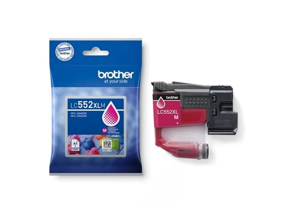 Brother LC552XLM, Fiolblå, Pigmentbasert blekk, 1 stykker, 1500 sider, Enkeltpakke