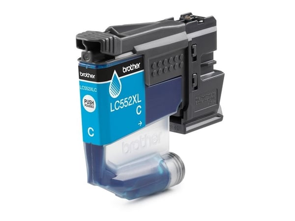Brother LC552XLC, Cyan, Pigmentbasert blekk, 1 stykker, 1500 sider, Enkeltpakke