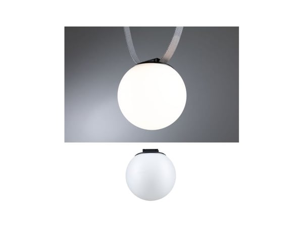 Paulmann Ball, 1 ampuller, LED, 3000 K, 795 lm, IP20, Sort, Hvit