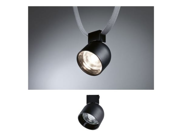 Paulmann Ronde, 1 ampuller, LED, 3000 K, 405 lm, IP20, Sort