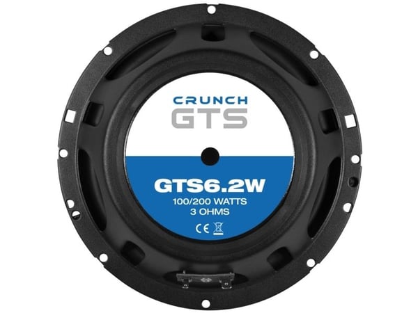 Crunch GTS6.2W, 16,5 cm (6.5"), Subwoofer-driver, 100 W, 59 - 5000 Hz, 3 O