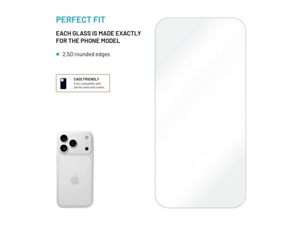 FIXED - Skjermbeskyttelse for mobiltelefon - 2.5D - glass - blank - for Apple iPhone 17 Pro