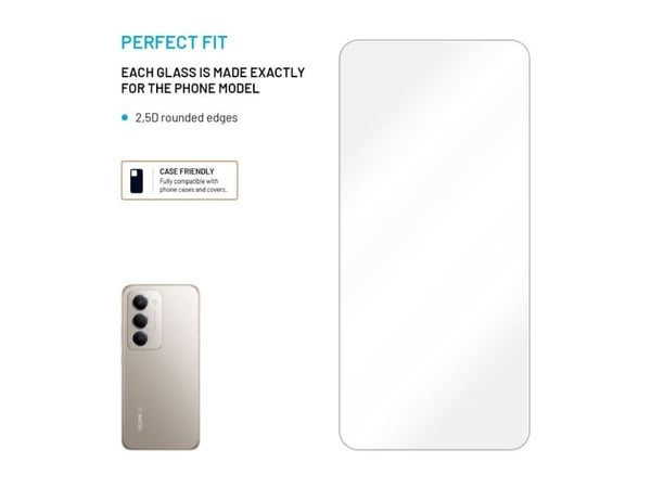 FIXED - Skjermbeskyttelse for mobiltelefon - 2.5D - glass - blank - for Xiaomi Redmi 15, 15 5G