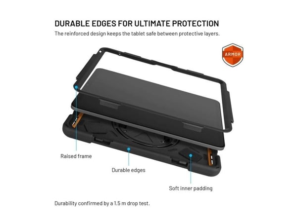 FIXED Rugged Tab Case for Samsung Galaxy Tab Active5, black, Mobile phone/Smartphone, Passive holder, Bicycle, Black