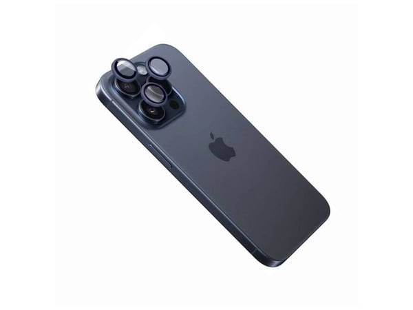 FIXED FIXGC2-1202-DRBL, Apple, iPhone 15 Pro/15 Pro Max, Ripebestandig, Skittbestandig, Gjennomsiktig, Mørkeblå, 3 stykker
