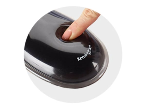 Kensington Duo Gel Mouse Wristrest Wave - Musematte med håndleddsstøtte - totonet grafitt