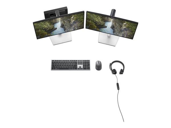 Dell Pro Micro MFS22 - Skjerm/stasjonær-stativ - 19"-27" - sølv - for OptiPlex 3000, 5000, 70XX; Pro Micro Plus QBM1250, Micro QCM1250, Micro QCM1255