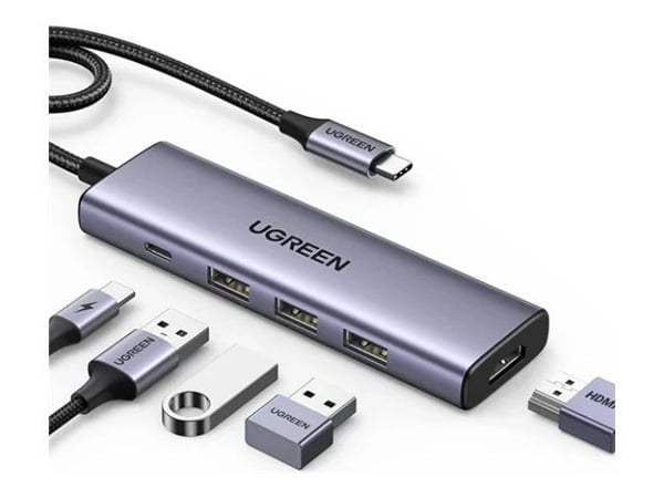 Ugreen - Dokkingstasjon - for bærbar, smarttelefon, skrivebord, bærbar - USB-C - HDMI