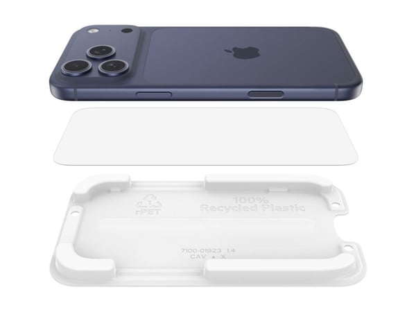 Belkin ScreenForce InvisiGlass - Skjermbeskyttelse for mobiltelefon - 2.5D - glass - blank - for Apple iPhone 17 Pro Max