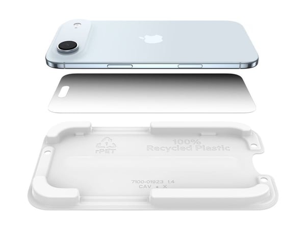 Belkin ScreenForce InvisiGlass, Apple, iPhone Air, Antibakteerinen, Pudotuksenkestävä, musta, Läpinäkyvä, 1 kpl
