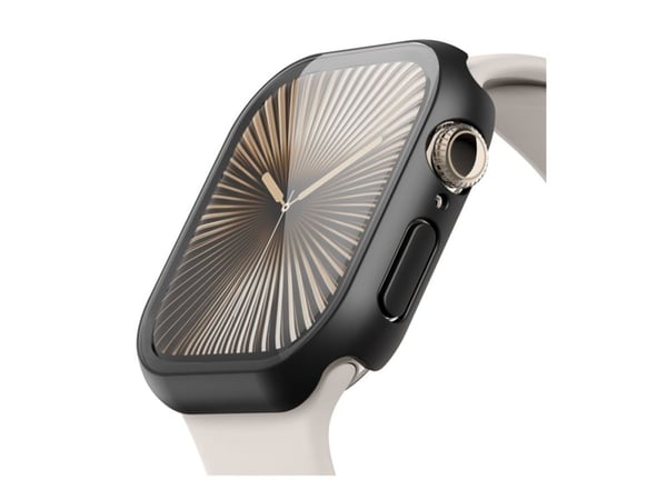 Belkin SCREENFORCE TemperedCurve - Støtfanger for smartarmåndsur - 2-i-1, 46mm - herdet glass (9H) - svart - for Apple Watch Series 10 (GPS + Cellu...