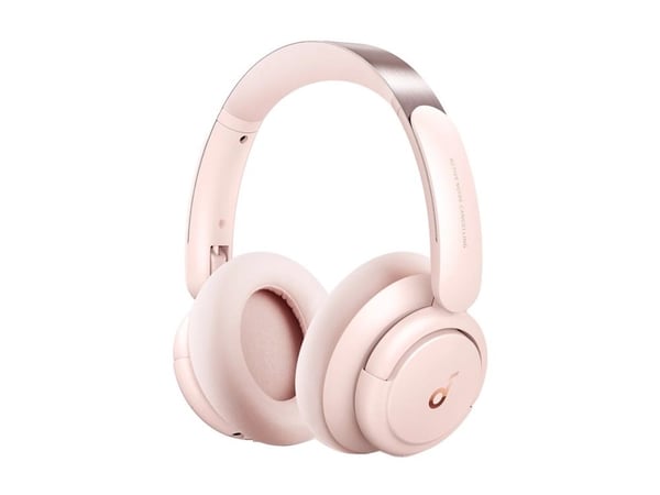 Soundcore Life Q30 - Hodetelefoner med mikrofon - full størrelse - Bluetooth - trådløs, kablet - NFC - aktiv støydemping - 3,5 mm jakk - rosa