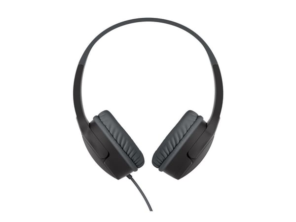 Belkin SoundForm Mini - Hodetelefoner med mikrofon - on-ear - kablet - 3,5 mm jakk, USB-C - svart