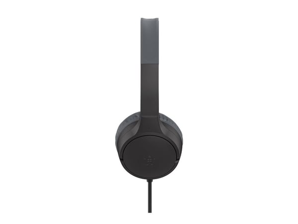Belkin SoundForm Mini - Hodetelefoner med mikrofon - on-ear - kablet - 3,5 mm jakk, USB-C - svart