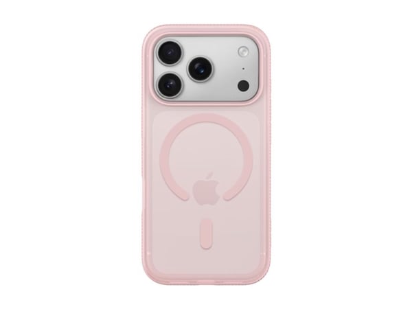 Belkin SheerForce Grip Series - Baksidedeksel for mobiltelefon - MagSafe-samsvar - laget av resirkulerte materialer - rosa - for Apple iPhone 17 Pro