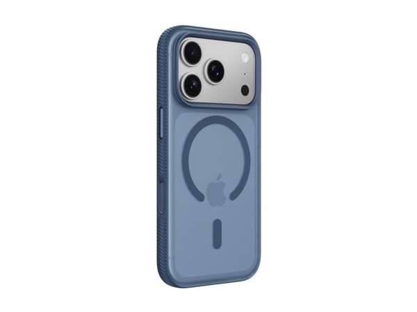 Belkin SheerForce Grip Series - Baksidedeksel for mobiltelefon - MagSafe-samsvar - laget av resirkulerte materialer - marineblå - for Apple iPhone ...