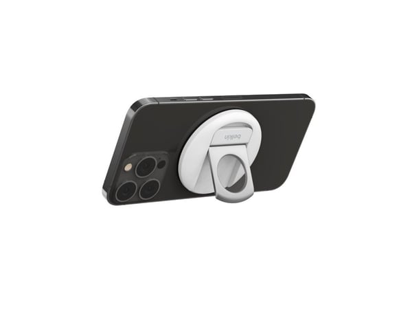 Belkin - Magnetisk montering för mobiltelefon - MagSafe-kompatibel, för bärbara Mac-datorer - vit - för Apple iPhone 12, 13, 14, 16; MacBook Air; M...