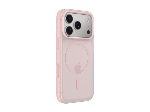 Belkin SheerForce Grip Series - Baksidedeksel for mobiltelefon - MagSafe-samsvar - laget av resirkulerte materialer - rosa - for Apple iPhone 17 Pro