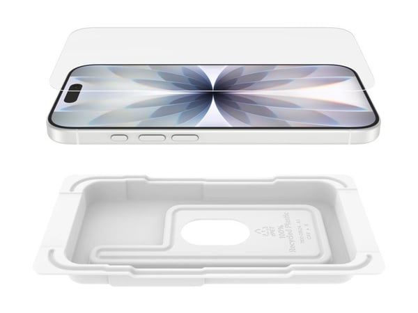 Belkin ScreenForce - Skjermbeskyttelse for mobiltelefon - glass - for Apple iPhone 16 Pro
