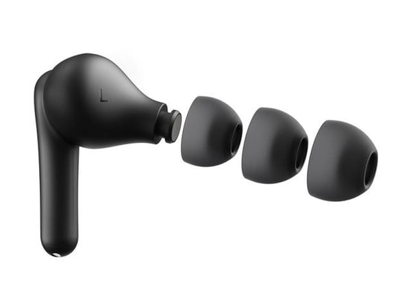 Belkin SoundForm Rhythm - True wireless-hodetelefoner med mikrofon - i øret - Bluetooth - aktiv støydemping - svart