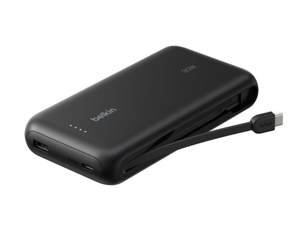 Belkin Gaming - Strømbank - 20000 mAh - 30 watt - Fast Charge, PD - 3 utgangskontakter (USB, 2 x USB-C)