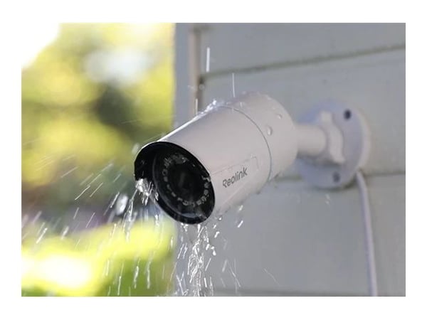 Reolink P320 - Nettverksovervåkingskamera - kule - utendørs - vanntett - farge (Dag og natt) - 5 MP - 2560 x 1920 - fastfokal - lyd - LAN 10/100 - ...