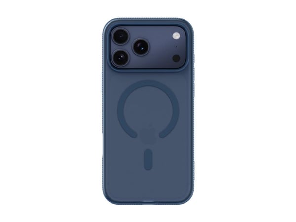 Belkin SheerForce Grip Series - Baksidedeksel for mobiltelefon - MagSafe-samsvar - laget av resirkulerte materialer - marineblå - for Apple iPhone ...