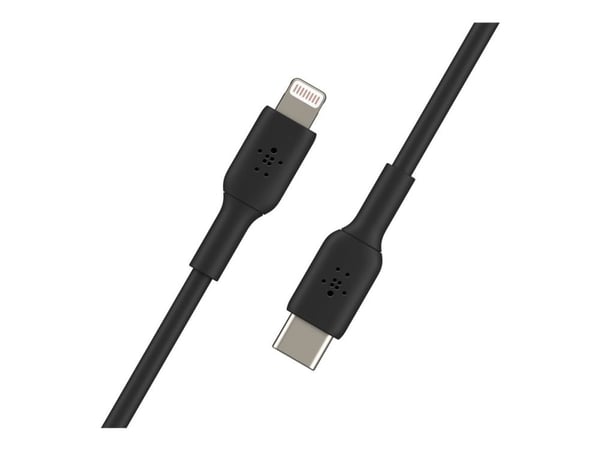 Belkin BoostCharge - Lightning-kabel - USB-C hann til Lightning hann - 2 m - svart - USB Power Delivery (18 W)