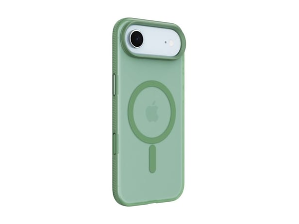 Belkin SheerForce Grip Series - Baksidedeksel for mobiltelefon - MagSafe-samsvar - laget av resirkulerte materialer - pistasiegrønn - for Apple iPh...