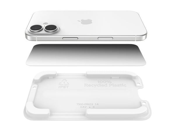 Belkin ScreenForce InvisiGlass, Apple, iPhone Air, Antibakteerinen, Pudotuksenkestävä, musta, Läpinäkyvä, 1 kpl