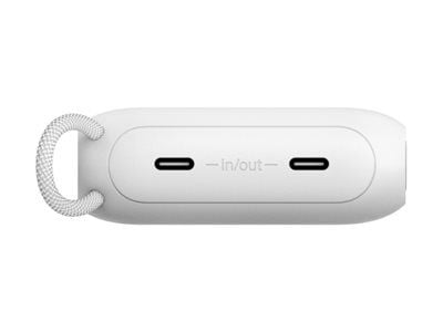 Belkin BoostCharge - Strømbank - med skjerm - 10000 mAh - 20 watt - PD, Fast Charge - 2 utgangskontakter (USB-C) - på kabel: USB-C - hvit