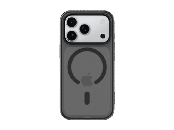 Belkin SheerForce Grip Series - Baksidedeksel for mobiltelefon - MagSafe-samsvar - laget av resirkulerte materialer - svart - for Apple iPhone 17 Pro
