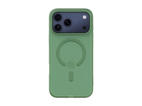 Belkin SheerForce Grip Series - Baksidedeksel for mobiltelefon - MagSafe-samsvar - laget av resirkulerte materialer - pistasiegrønn - for Apple iPh...
