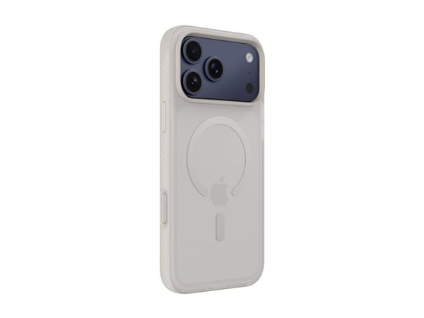Belkin SheerForce Grip Series - Baksidedeksel for mobiltelefon - MagSafe-samsvar - laget av resirkulerte materialer - sand - for Apple iPhone 17 Pr...