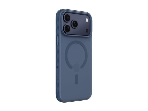 Belkin SheerForce Grip Series - Baksidedeksel for mobiltelefon - MagSafe-samsvar - laget av resirkulerte materialer - marineblå - for Apple iPhone ...