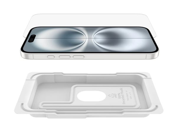Belkin ScreenForce, Apple, iPhone 16, Slagbestandig, Ridseresistent, Transparent, 1 stk