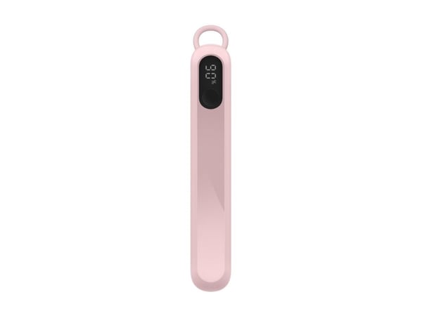 Belkin BoostCharge - Powerbank - näytöllä - 20000 mAh - 20 Watt - PD - 3 lähtöliitäntää (2 x USB-C, USB) - kaapelissa: USB-C - vaaleanpunainen väri