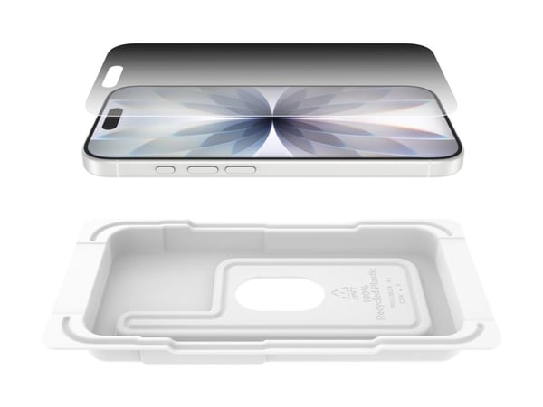 Belkin InvisiGlass - Matkapuhelimen näytönsuoja - lasi - yksityisyyssuodattimella - Apple iPhone 16 Pro:lle