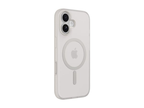 Belkin SheerForce Grip Series - Baksidedeksel for mobiltelefon - MagSafe-samsvar - laget av resirkulerte materialer - sand - for Apple iPhone 17